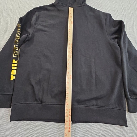True Religion Full Zip Hoodie Men's XL NWT Black Long Sleeve Gold Sleeve - Picture 8 of 15